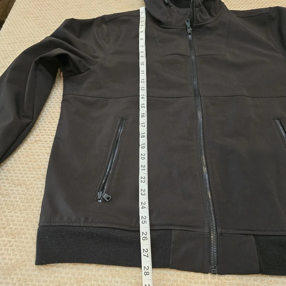 Tommy Hilfiger Men's Black Hooded Windbreaker Size Large